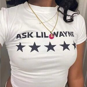 Nicki Minaj “Ask Lil Wayne” Custom Y2K Tee
